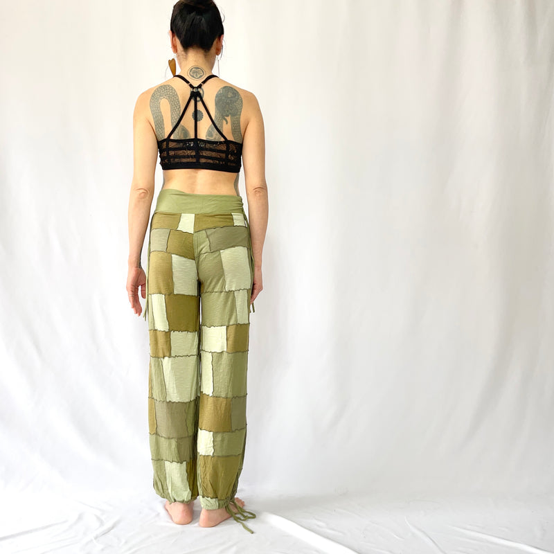 HIKARI／SALE／Khaki Patchwork wide pants