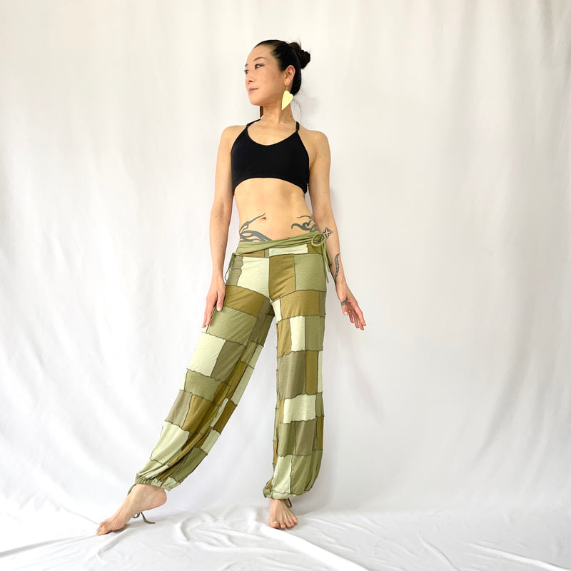 HIKARI／SALE／Khaki Patchwork wide pants