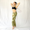HIKARI／SALE／Khaki Patchwork wide pants