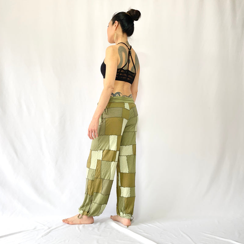 HIKARI／SALE／Khaki Patchwork wide pants