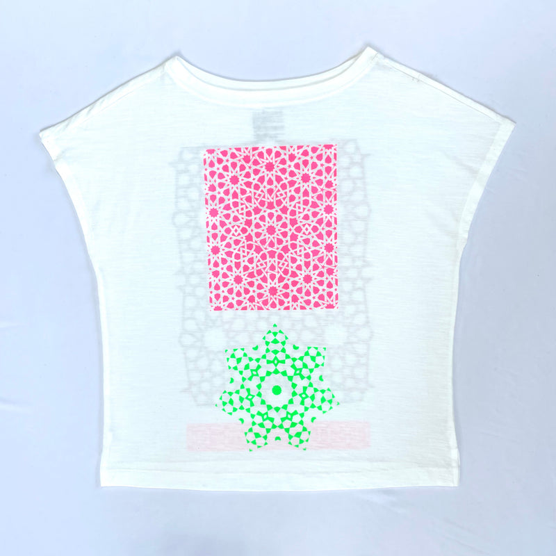 CICADA／Isramic Pattern フレンチスリーブ T-Shirt  (M)