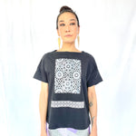 CICADA／Isramic Pettern T-shirt ボートネック／BLACK