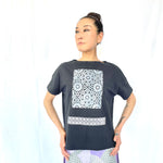 CICADA／Isramic Pettern T-shirt ボートネック／BLACK