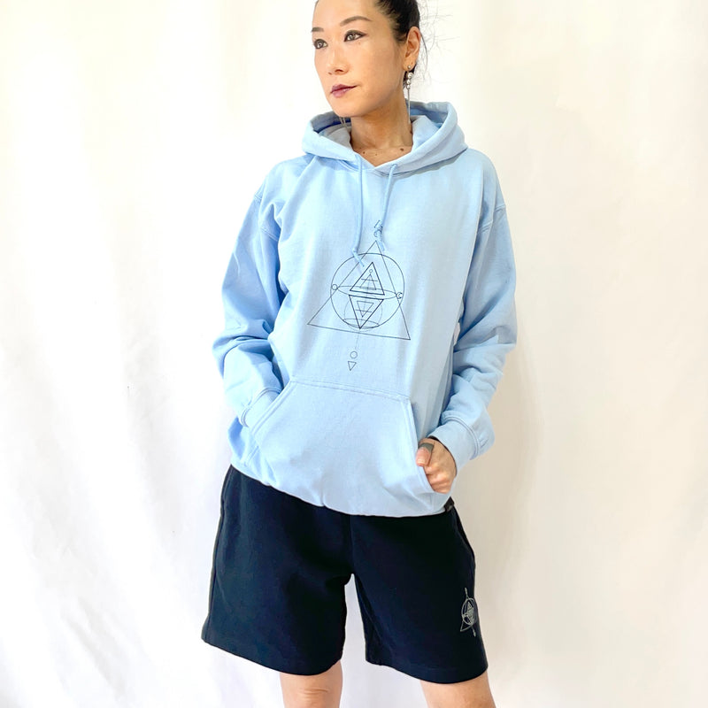 Shan Dra ／ Pullover Hoodie  ／ Sky Blue