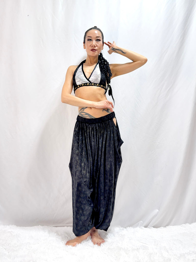 CNLS ハーレムスタイルパンツ ブラック Side open Harem Pants ／ BLACK 3type – AXELICA