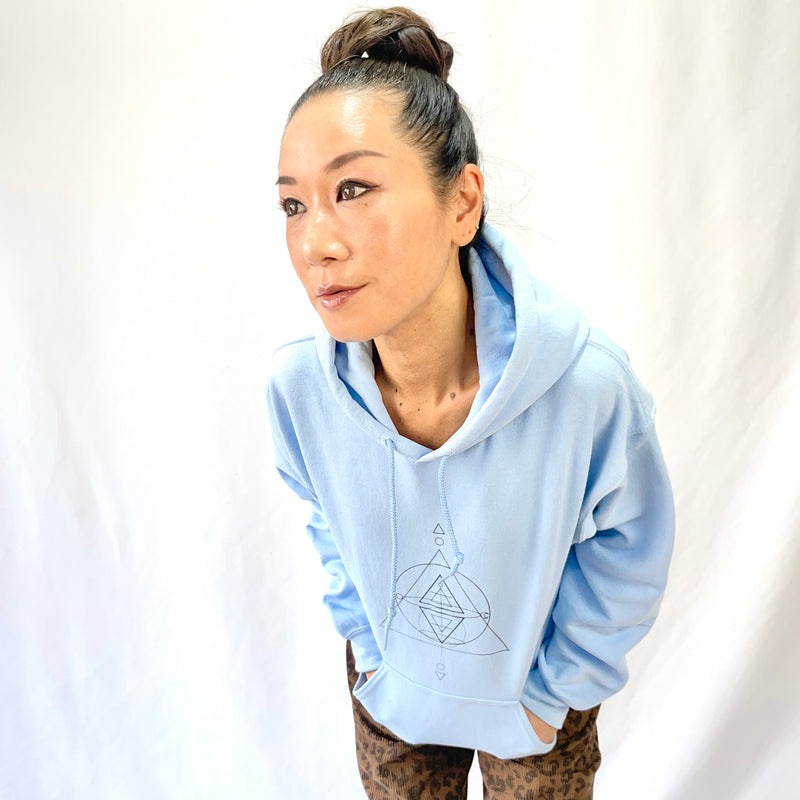 Shan Dra ／ Pullover Hoodie  ／ Sky Blue