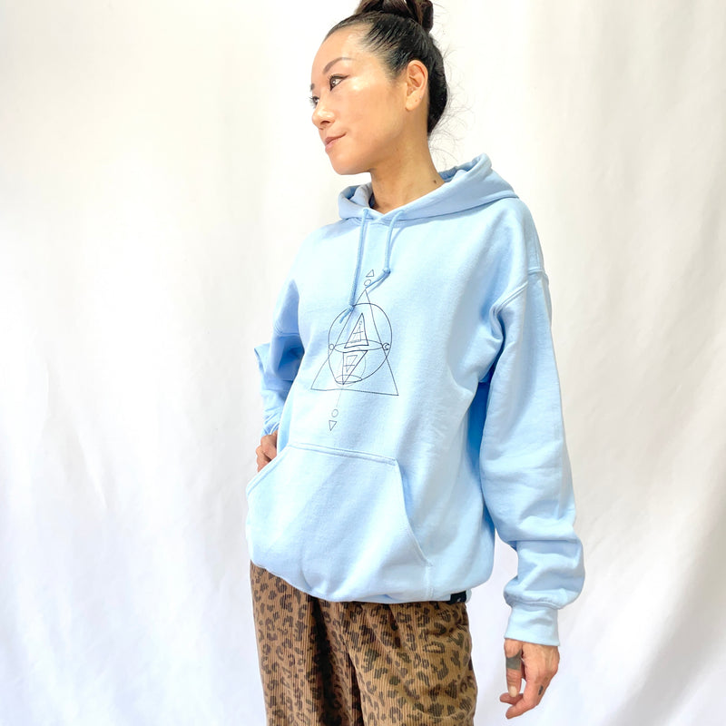 Shan Dra ／ Pullover Hoodie  ／ Sky Blue