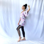 HIKARI／SALE／Daisy Print Kimono Mini Dress
