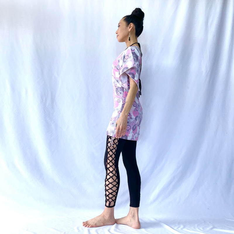 HIKARI／SALE／Daisy Print Kimono Mini Dress
