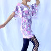HIKARI／SALE／Daisy Print Kimono Mini Dress