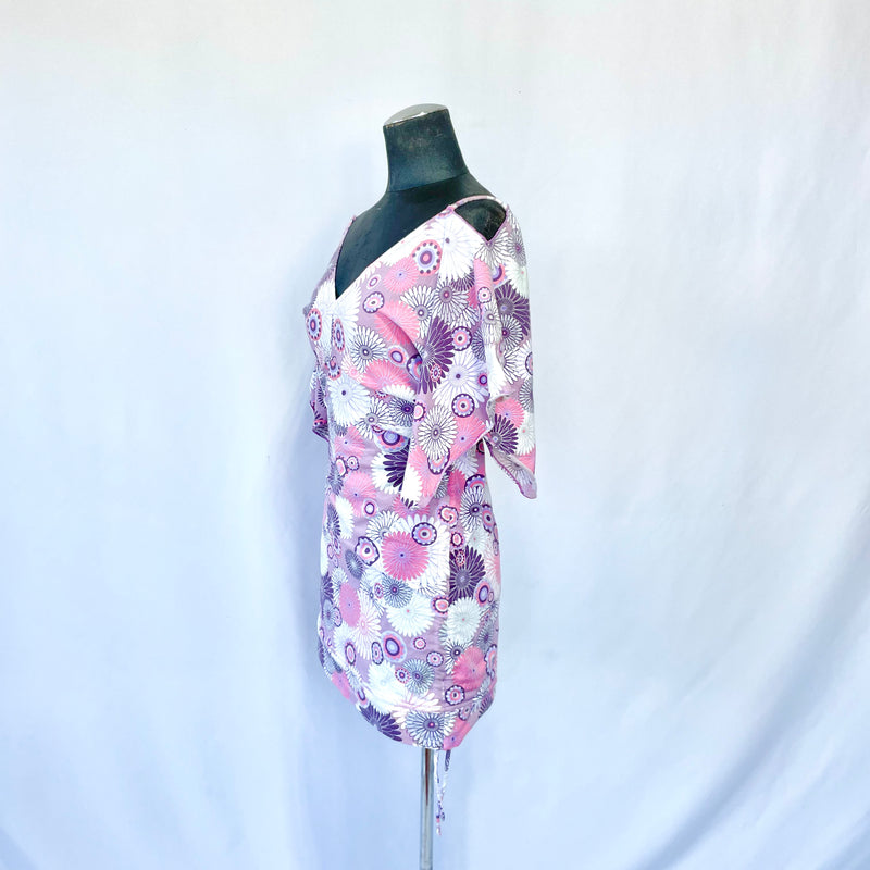 HIKARI／SALE／Daisy Print Kimono Mini Dress