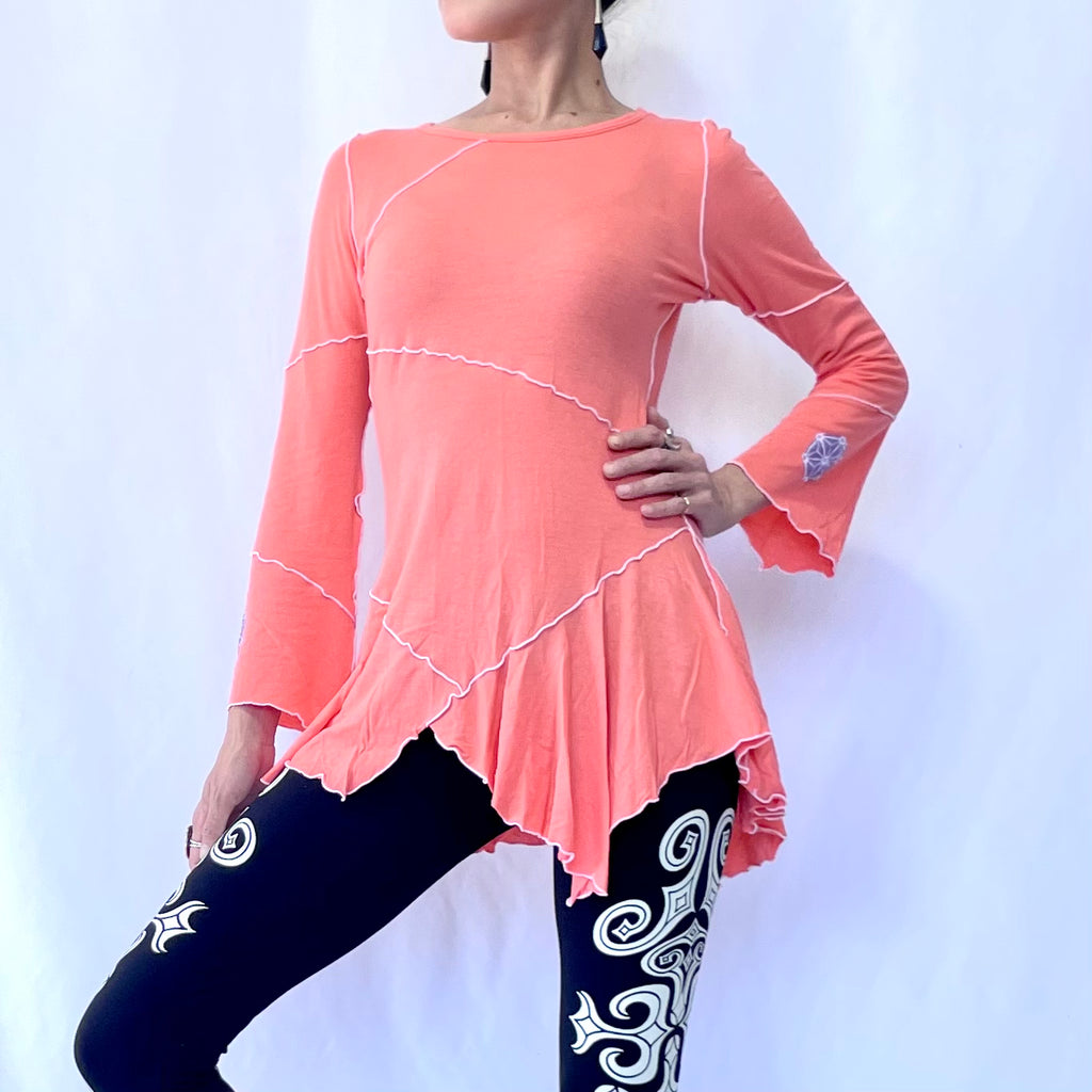 HIKARI／SALE／Hemp leaf patchwork pixie top