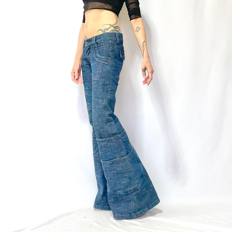 HIKARI／SALE／Organic stretch denim 10 pocket flare pants