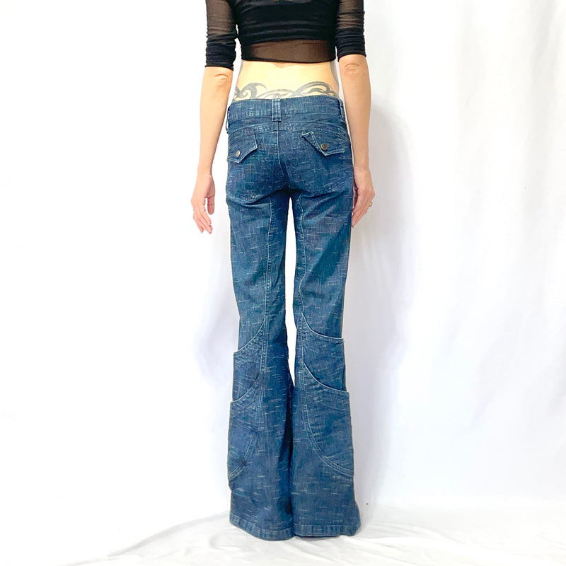 HIKARI／SALE／Organic stretch denim 10 pocket flare pants