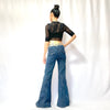 HIKARI／SALE／Organic stretch denim 10 pocket flare pants