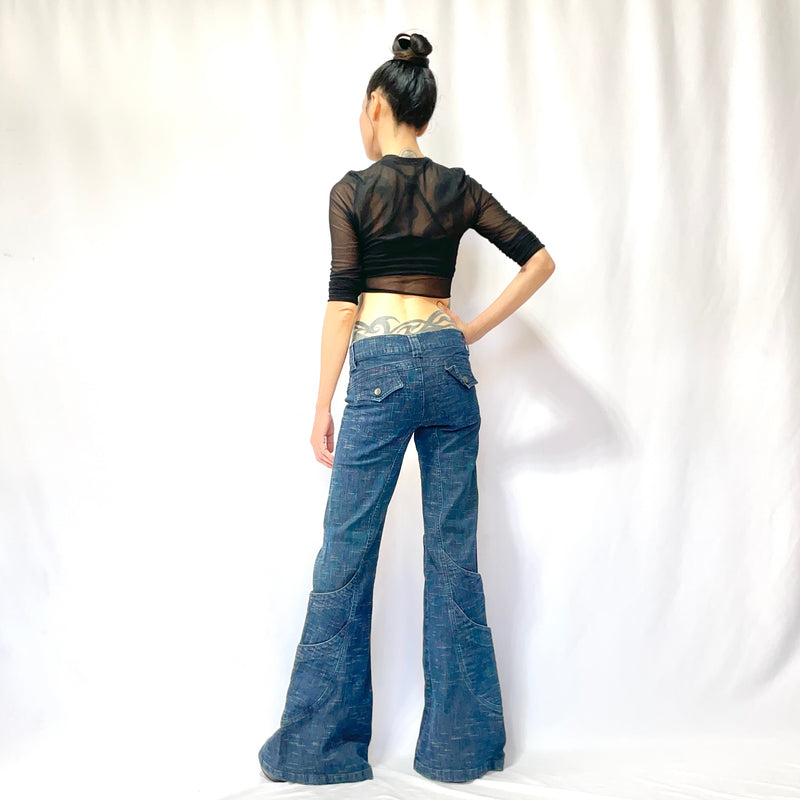 HIKARI／SALE／Organic stretch denim 10 pocket flare pants
