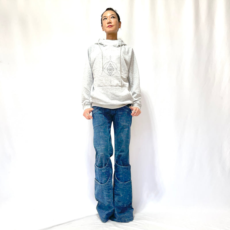 HIKARI／SALE／Organic stretch denim 10 pocket flare pants