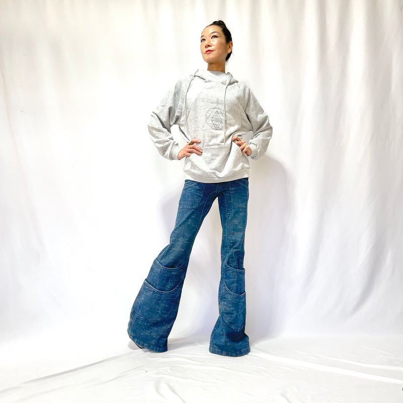 HIKARI／SALE／Organic stretch denim 10 pocket flare pants