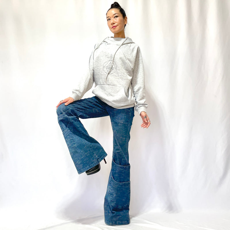 HIKARI／SALE／Organic stretch denim 10 pocket flare pants