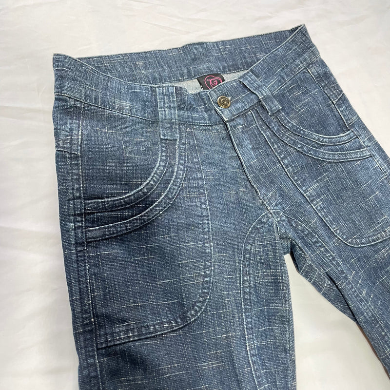 HIKARI／SALE／Organic stretch denim 10 pocket flare pants