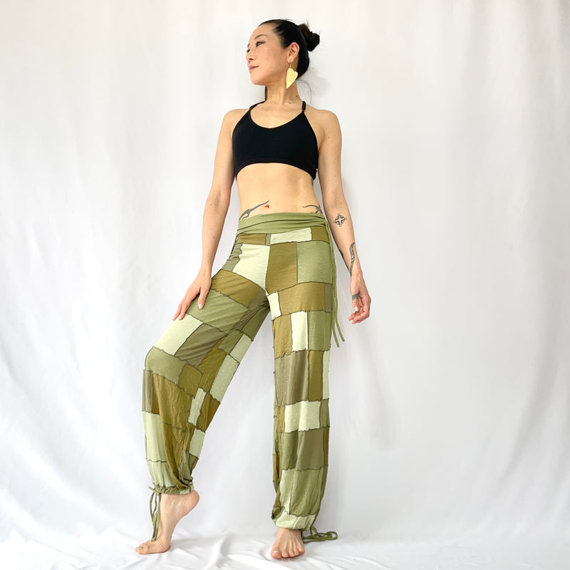 HIKARI／SALE／Khaki Patchwork wide pants